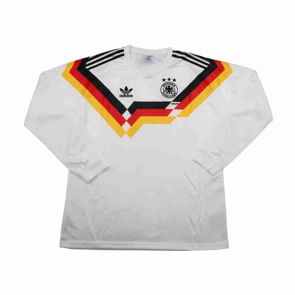 Retro 1990 Germany Long Sleeve Home Jersey